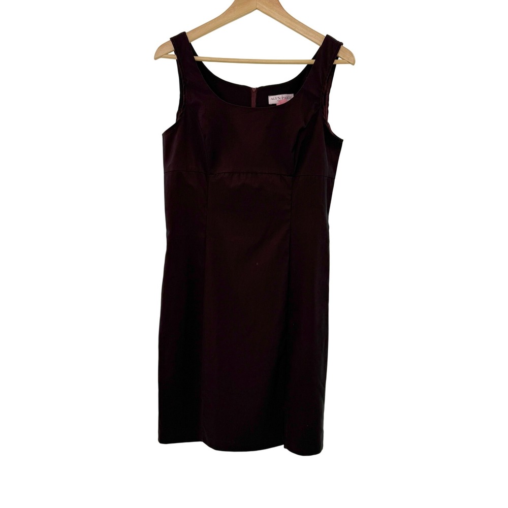 Vtg Alyn Paige Dark Burgundy Sheath Dress 9/10 Party Cocktail Dark Romantic Goth